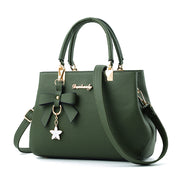 Style Litchi Pattern One-Shoulder Handbag
