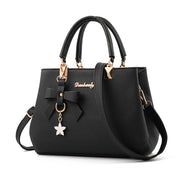 Style Litchi Pattern One-Shoulder Handbag