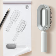 Self Cleaning Hair Brush For Women One-key Cleaning