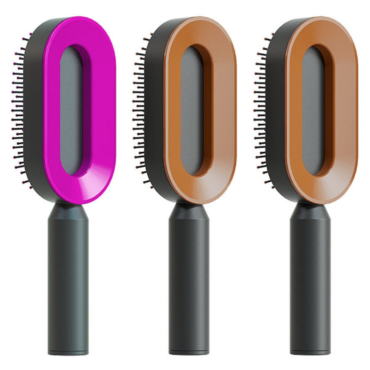 Self Cleaning Hair Brush For Women One-key Cleaning